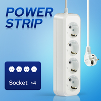 Prises d'extension portables standard européennes avec 2/3/4/5/6 prises