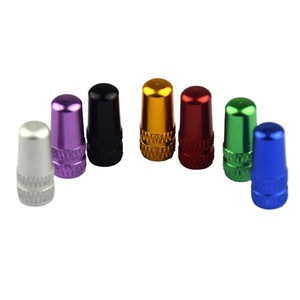 Tapa de válvula francesa de aleación de aluminio CNC, cubierta de vástago de válvula sin cámara de colores para reparación y reemplazo de neumáticos de bicicleta - Product Image 1