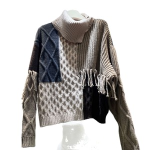 Maglione Invernale da Donna 2025 Nuovo Stile Coreano Casual con Collo Obliquo e Abbinamento di Colori - Product Image 5