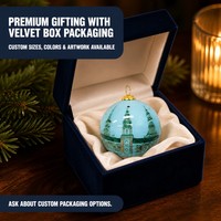 Boules de Noël personnalisées, ornements en verre peints à la main, taille 4-10 cm, décoration de sapin personnalisée, vente en gros