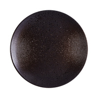 ESTICK Assiette creuse en céramique de style japonais rétro, créative, noire, pour restaurant, avec glaçure colorée personnalisée, assiette en os, assiette de table