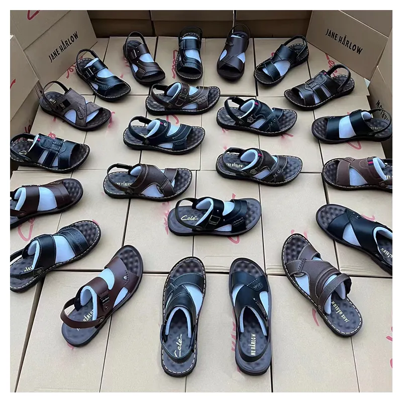 HM-2302 New Arrival fashion Men's beach sandals Mixed men's casual sandals breathable male beach sandals stock shoes