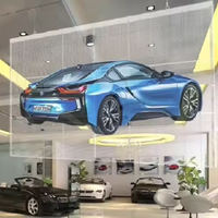Film LED holographique 3D transparent flexible pour publicité, écran LED mince pour vitrine en verre