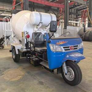 Bétonnière à trois roues avec moteur-pompe haute performance pour la construction routière en zone rurale - Product Image 6