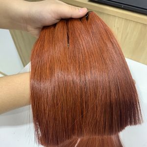 Extensions de cheveux humains 100% vietnamiens, lisses, couleur brun auburn, cheveux doublement tirés pour femmes noires - Product Image 5