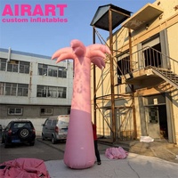 Décoration d'événements festifs, cocotier gonflable rose vif personnalisé, ballon géant en forme de palmier sur le thème de la plage