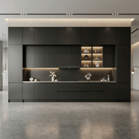 Installation gratuite, antirouille, acier inoxydable 304, armoire de cuisine multifonctionnelle, buffet de cuisine pour salle à manger avec casiers