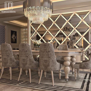 Factory Direct Sell High Quality Luxury Italian Dining Room Furniture Set Antique Dining <b>Table</b> With Chairs UP-5-1 <b>Table</b> With Cha - Product Image 1