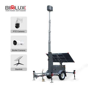 เสาสัญญาณโซลาร์เซลล์เคลื่อนที่ 4G/5G ประสิทธิภาพสูง พร้อมกล้อง AI PTZ สำหรับระบบรักษาความปลอดภัยไซต์ก่อสร้าง - Product Image 1