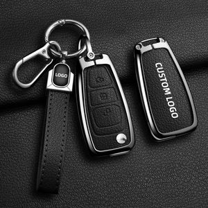 Funda para Llaves de Coche de Aleación de Zinc y Cuero para <span class=keywords><strong>Ford</strong></span> <span class=keywords><strong>Tourneo</strong></span> <span class=keywords><strong>Custom</strong></span>/Transit/Focus/Mondeo/Mondeo <span class=keywords><strong>Titanium</strong></span>/Kuga/S-MAX - Product Image 4