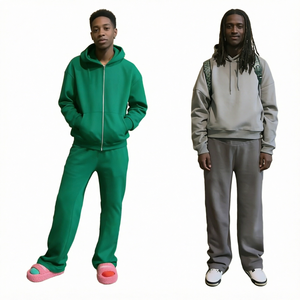 Conjunto de Sudadera con Capucha y Pantalones Deportivos Extra Grandes, Transpirables, con Logotipo Personalizado Impreso en DTG, Ropa de Diseñador para Hombre, Poliéster/Algodón, Venta al Por Mayor - Product Image 1