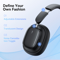 Headphone Nirkabel Baseus H1i ANC Bowie BT 5.3 Peredam Kebisingan Hi-Res 38db Audio Spasial 3D