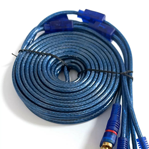 Di alta qualità treccia audio auto cavo circa 5 metri con maschio-maschio 4 canali 4rca a 4rca cavi 5 m - Product Image 3