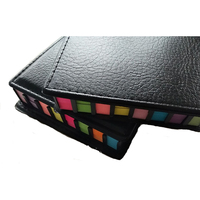 Bloc-notes autocollant de haute qualité avec couverture en papier, cadeau promotionnel, étui pour gestionnaire, notes adhésives amovibles, logo personnalisé