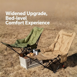 <span class=keywords><strong>Chaise</strong></span> <span class=keywords><strong>pliante</strong></span> de luxe réglable et inclinable, respirante, avec cadre en fer, repose-jambes allongé, légère et portable, pour la plage, les pique-niques et le camping - Product Image 3