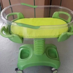 Lit bébé multifonctionnel Berceau nouveau-né Berceau réglable hydraulique ABS Hôpital Lit bébé Chariot - Product Image 1