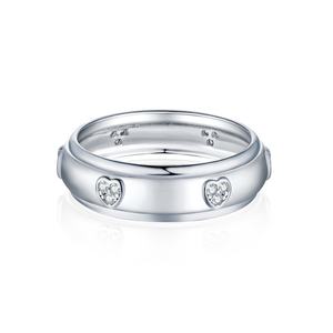 Anillos de Joyería Fina para Mujer, Anillos Minimalistas de Plata de Ley 925 para Pareja, Personalizados con Circonita Original, para Aniversario, Fiesta, Boda - Product Image 1
