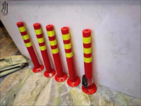 Poteau de signalisation de stationnement réfléchissant en plastique flexible à rebond, équipement de sécurité routière, vente chaude