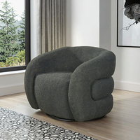 Populaire nordique salon paresseux canapé simple chaise en bois massif chaises cadre tissu un siège fauteuil