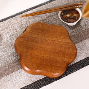 Petal Shaped Wooden <b>Tray</b> Set Small Medium <b>Large</b> Flower Shape For Tea Coffee Party Serving Dishes - Product Image 3