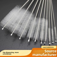 Fourniture directe usine : Ensemble de 10 brosses de nettoyage durables avec brosses à embout distributeur, poils de 210 mm, en acier inoxydable 304
