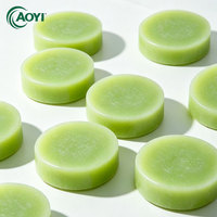 Savon Solide Artisanal Bio à l'Aloès Vera, Doux et Blanchissant, en Forme de Gâteau, Portable, Vente en Gros