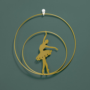 Cuadros Decorativos de Hierro Forjado Estilo Nórdico con Bailarina de Ballet, Decoraciones de Pared de Lujo para Sala de Estar - Product Image 3