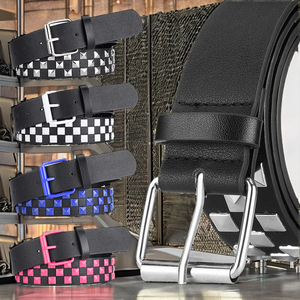 <span class=keywords><strong>Ceinture</strong></span> <span class=keywords><strong>en</strong></span> <span class=keywords><strong>cuir</strong></span> PU colorée au design punk pour hommes et femmes bon marché avec boucle à ardillon <span class=keywords><strong>en</strong></span> alliage de fer - Product Image 3