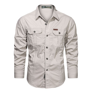 Camisa de <span class=keywords><strong>Verano</strong></span> para <span class=keywords><strong>Hombre</strong></span> 2024 Nueva Camisa Suelta con Solapa para <span class=keywords><strong>Hombre</strong></span> Color Sólido <span class=keywords><strong>Manga</strong></span> <span class=keywords><strong>Larga</strong></span> Camisa Casual Top Masculino - Product Image 1
