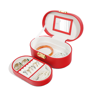 Travel Jewelry Case Leather Jewelry <b>Box</b> Holder Storage Packaging Jewelry <b>Box</b> for Rings <b>Earring</b> Packaging <b>Box</b> - Product Image 3