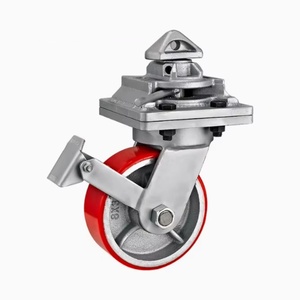 Roues pivotantes en acier ISO 6/8/10/12 pouces pour conteneurs maritimes avec frein et blocage rigide – Pièces et accessoires pour conteneurs - Product Image 1