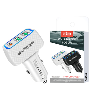 Nuevo Producto 2026, Cargador Rápido para Auto 3 en 1 QC3.0 3.1A 60W, Adaptador de Cargador para Auto USB-C PD - Product Image 6