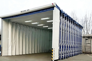 <span class=keywords><strong>Cabine</strong></span> <span class=keywords><strong>de</strong></span> <span class=keywords><strong>peinture</strong></span> télescopique pour préparation et suivi <span class=keywords><strong>de</strong></span> la <span class=keywords><strong>peinture</strong></span>, puissance 14 kW, tension 380 V, avec pré-filtre et pulvérisation au plafond - Product Image 2