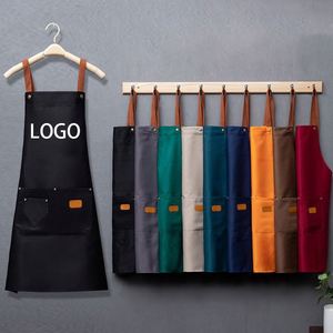 Wholesale Custom Logo Polyester Multi Function Home Chef Baking Clothes Adult <b>Aprons</b> <b>Kitchen</b> <b>Apron</b> with Pockets - Product Image 1