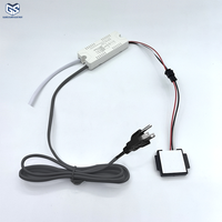 Interruptor Táctil LED Capacitivo de Alto Voltaje 220V / 110V con Enchufe, Sensor Táctil Único, Interruptores Inductivos para Espejo, Fuente de Alimentación