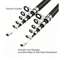 Canne à pêche télescopique en fibre de verre, 7 sections, haute puissance, haute résistance, longue portée, 1,8-3,6 m, portable, pour carpes et snapper