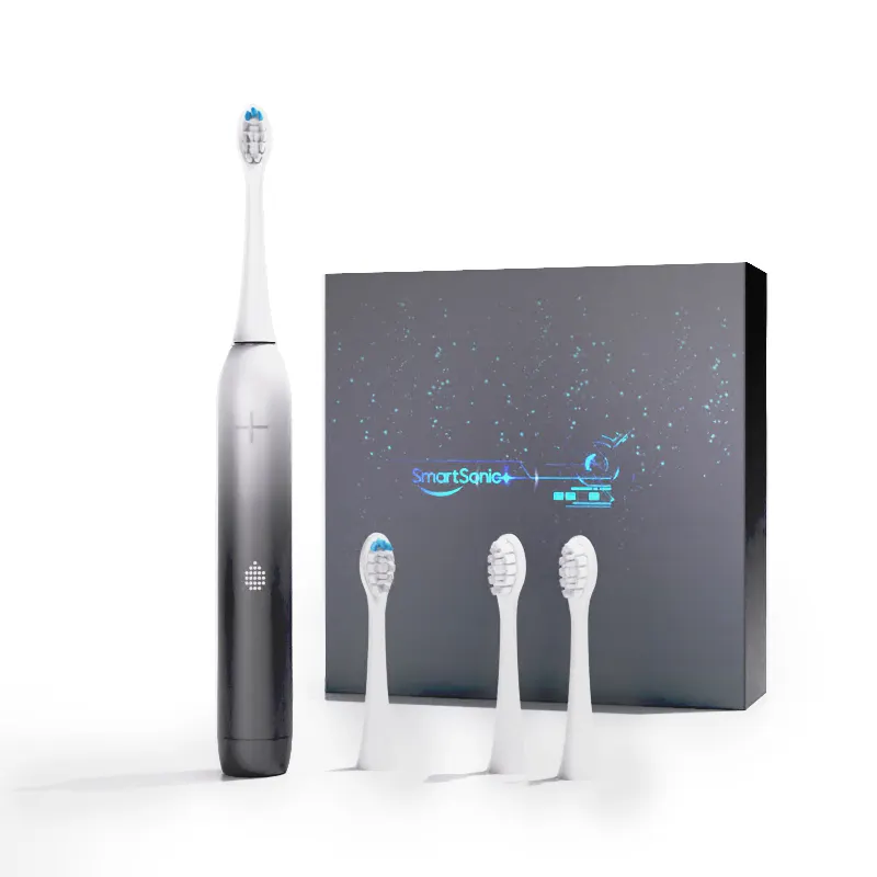 Escova de dentes elétrica Sonic com sensor de pressão LED 4 modos de carregamento rápido tipo C