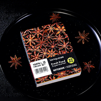 Carnet de notes LANGUO Star Anise 64K relié par colle, esthétique alimentaire mignonne, journal de poche, fournitures de papeterie pour l'école et le bureau