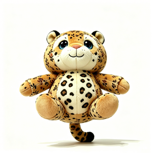 Peluche de guepardo con estampado floral personalizado, peluche de gato salvaje con estampado de flores de doble tono, muñeco de animal de safari estilo boho. - Product Image 3