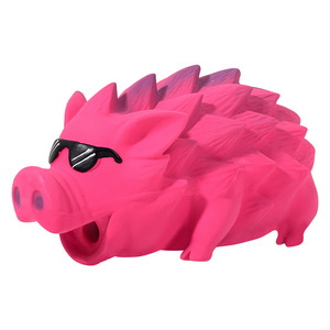 Lateks sesli evcil hayvan oyuncağı domuz güneş gözlüğü ile büyük orta köpekler için Oink ses diş taşlama temizlik köpek oyuncak - Product Image 1