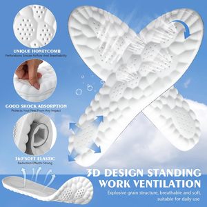 Semelles 4D <span class=keywords><strong>Cloud</strong></span> pour hommes et femmes, inserts souples, mousse à mémoire de forme, semelles amortissantes respirantes pour soulager la douleur, sport, marche - Product Image 2