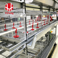 Système de cage d'élevage intensif de type H pour poussins, avec alimentation et abreuvement automatiques, pour fermes avicoles de moyenne et grande taille
