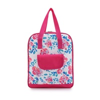 Sac isotherme de pique-nique portable et réutilisable en polyester pour 4 personnes, avec poignée de transport, poche avant et poches latérales en filet – Idéal pour l'été et les sorties élégantes.