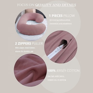 Bantal penyangga kehamilan tipe C, sarung dapat dicuci Hypoallergenic sandaran nyeri pinggul selama kehamilan - Product Image 4