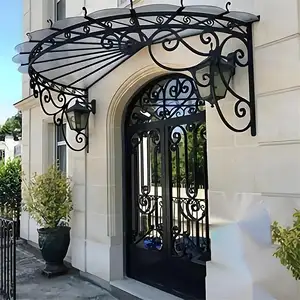 Best Selling Wrought Iron Door Canopy Awning Roof Designed Gold Supplier Manufacturer