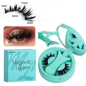 1 Paire de Cils Magnétiques Faits Main en Faux Vison, Cils Naturels Réutilisables et Ensemble de Pinces Magnétiques pour Maquillage - Product Image 1