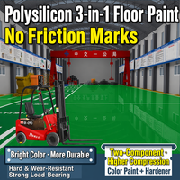 Peinture de nivellement bicomposante en polysilicium haute dureté certifiée RoHS pour entrepôts, usines, garages et sols en carrelage intérieurs
