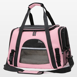 New Large Capacity Portable Cat Bag Breathable and Convenient Car <b>Pet</b> Bag Fashion Solid Color Single-shoulder Dog <b>Backpack</b> - Product Image 2