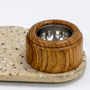 Brûleur d'encens de luxe en bois d'acacia avec base aspect marbre, Bakhoor arabe Mabkhara, décoration religieuse pour la maison, cadeau, ensemble Ramadan Aïd - Product Image 1