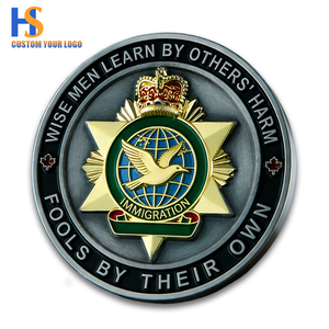 Moneta commemorativa bicolore in metallo con simbolo della colomba della pace e corona reale personalizzata, 3 pollici, MOQ basso - Product Image 1